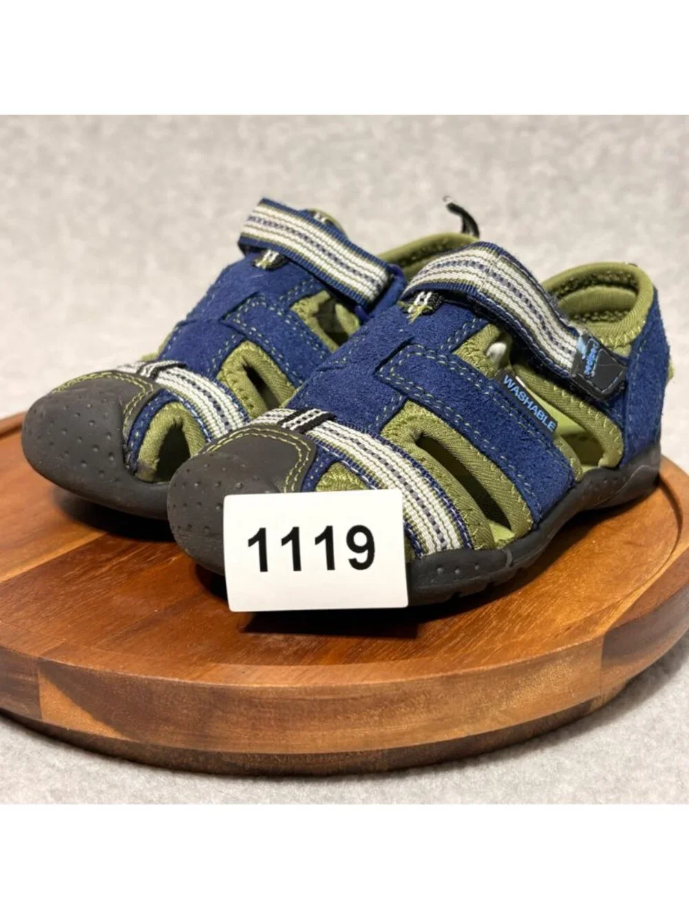 PEDIPED Boys Sandals Toddler Size 7 Sahara Sandals Blue Green - Picture 12 of 12